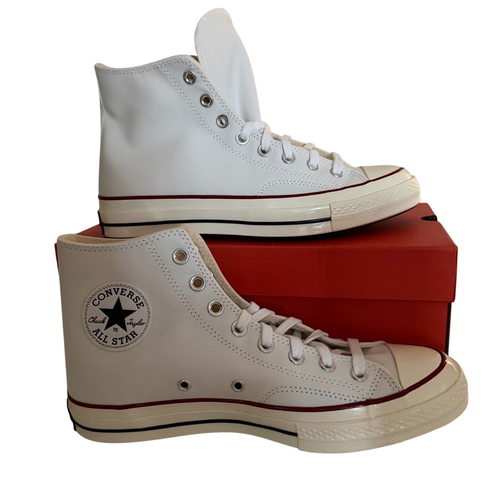 Converse Chuck 70‎ Hi White High Top Sneakers Womens 10 Mens 8